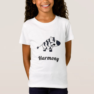 Süße Schwarz-Weiß-Zebra-Cartoon-Zeichnung T-Shirt