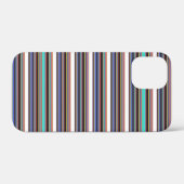 Süße schwarze blaue Streifen Case-Mate iPhone Hülle (Rückseite (Horizontal))
