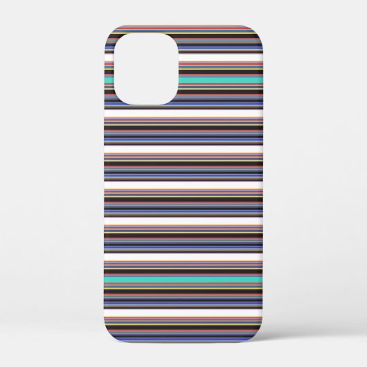 Süße schwarze blaue Streifen Case-Mate iPhone Hülle (Rückseite)