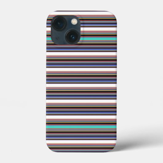 Süße schwarze blaue Streifen Case-Mate iPhone Hülle (Rückseite)