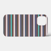 Süße schwarze blaue Streifen Case-Mate iPhone Hülle (Rückseite (Horizontal))