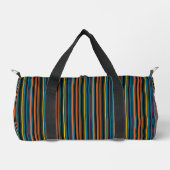 Süße schwarze blaue Streifen Duffle Bag (Vorderseite)