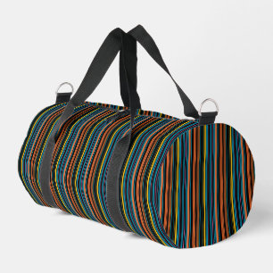 Süße schwarze blaue Streifen Duffle Bag