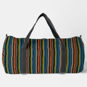 Süße schwarze blaue Streifen Duffle Bag (Vorderseite)