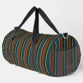 Süße schwarze blaue Streifen Duffle Bag (Rechte Ecke)