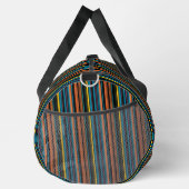 Süße schwarze blaue Streifen Duffle Bag (Rechts)