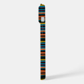 Süße schwarze blaue Streifen iPhone Hülle (Linke Seite)