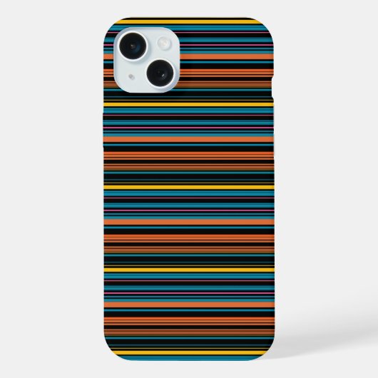 Süße schwarze blaue Streifen iPhone Hülle (Rückseite)