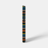 Süße schwarze blaue Streifen iPhone Hülle (Linke Seite)