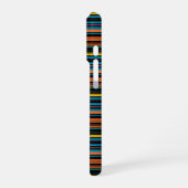 Süße schwarze blaue Streifen iPhone Hülle (Linke Seite)