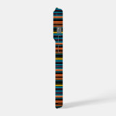 Süße schwarze blaue Streifen iPhone Hülle (Linke Seite)