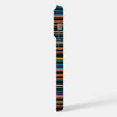 Süße schwarze blaue Streifen iPhone Hülle (Linke Seite)