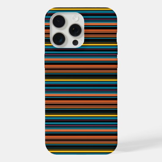 Süße schwarze blaue Streifen iPhone Hülle (Rückseite)