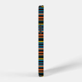 Süße schwarze blaue Streifen iPhone Hülle (Rechte Seite)
