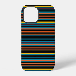 Süße schwarze blaue Streifen iPhone 12 Hülle