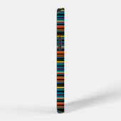 Süße schwarze blaue Streifen iPhone Hülle (Rechte Seite)