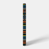 Süße schwarze blaue Streifen iPhone Hülle (Linke Seite)