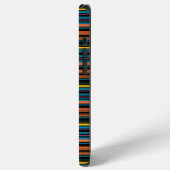 Süße schwarze blaue Streifen iPhone Hülle (Linke Seite)