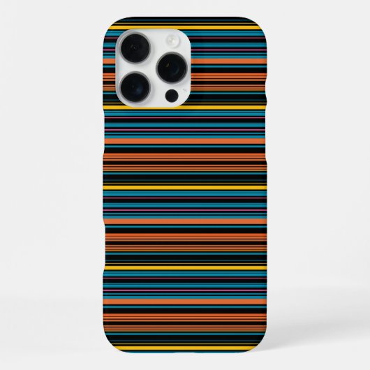 Süße schwarze blaue Streifen iPhone Hülle (Rückseite)
