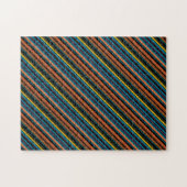 Süße schwarze blaue Streifen Puzzle (Horizontal)