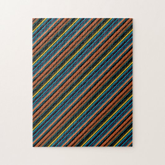 Süße schwarze blaue Streifen Puzzle (Vertikal)