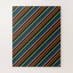Süße schwarze blaue Streifen Puzzle