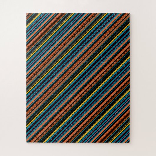 Süße schwarze blaue Streifen Puzzle (Vertikal)