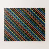Süße schwarze blaue Streifen Puzzle (Horizontal)