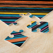 Süße schwarze blaue Streifen Puzzle (Seite)