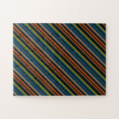 Süße schwarze blaue Streifen Puzzle (Horizontal)