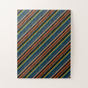 Süße schwarze blaue Streifen Puzzle