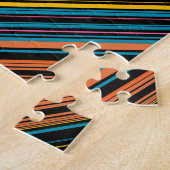 Süße schwarze blaue Streifen Puzzle (Seite)