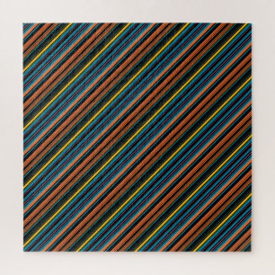 Süße schwarze blaue Streifen Puzzle