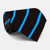 Süße schwarze Blaushimmel Streifen Krawatte (Gerollt)