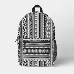 Süße schwarze dekorative Aztekenstruktur Bedruckter Rucksack