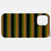 Süße schwarze farbenfrohe gestreifte iPhone hülle (Rückseite (Horizontal))