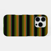Süße schwarze farbenfrohe gestreifte iPhone hülle (Rückseite (Horizontal))