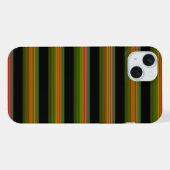 Süße schwarze farbenfrohe gestreifte iPhone hülle (Rückseite (Horizontal))
