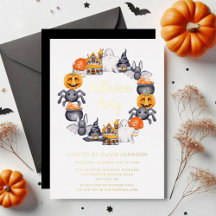 Süße schwarze Frohe Halloween-Illustration Teil Go