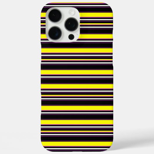 Süße schwarze gelbe Streifen Case-Mate iPhone Hülle (Rückseite)