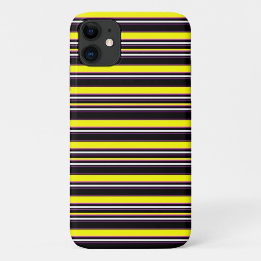 Süße schwarze gelbe Streifen Case-Mate iPhone Hülle (Rückseite)