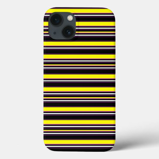 Süße schwarze gelbe Streifen Case-Mate iPhone Hülle (Rückseite)