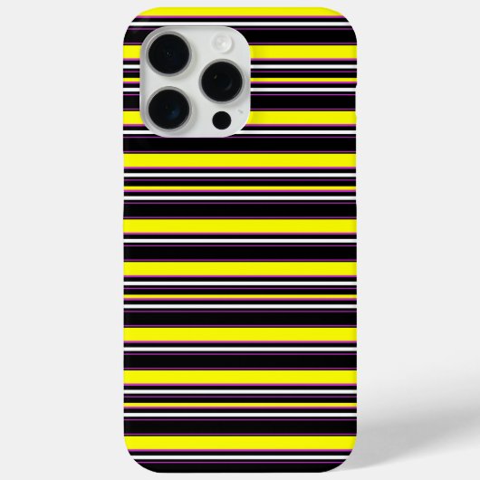 Süße schwarze gelbe Streifen Case-Mate iPhone Hülle (Rückseite)