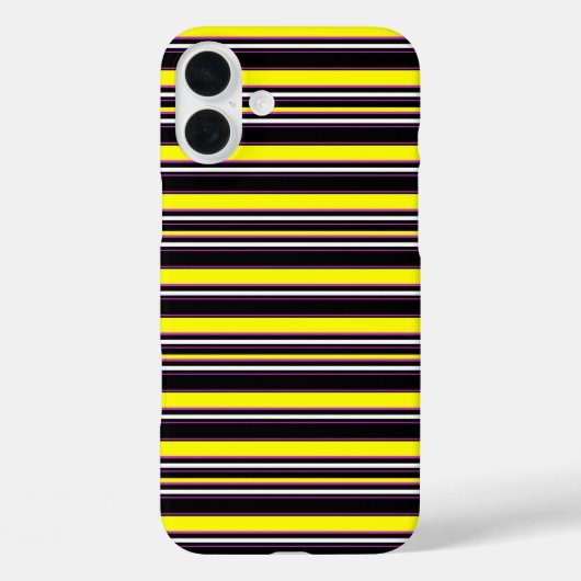 Süße schwarze gelbe Streifen Case-Mate iPhone Hülle (Rückseite)