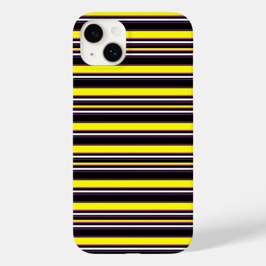 Süße schwarze gelbe Streifen Case-Mate iPhone Hülle (Rückseite)