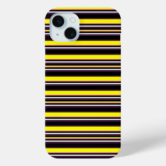 Süße schwarze gelbe Streifen Case-Mate iPhone Hülle (Rückseite)