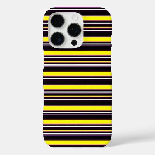 Süße schwarze gelbe Streifen Case-Mate iPhone Hülle (Rückseite)