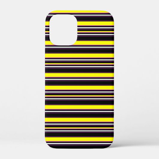 Süße schwarze gelbe Streifen Case-Mate iPhone Hülle (Rückseite)