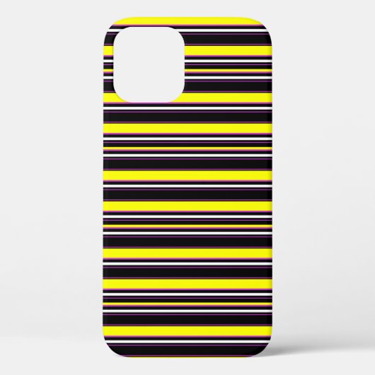 Süße schwarze gelbe Streifen Case-Mate iPhone Hülle (Rückseite)
