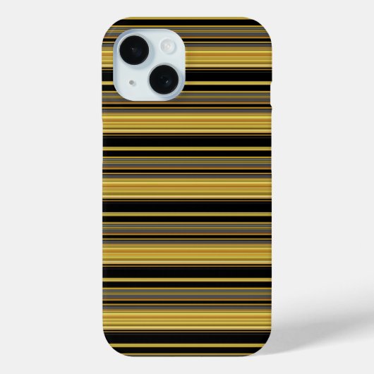 Süße schwarze goldene Streifen Case-Mate iPhone Hülle (Rückseite)